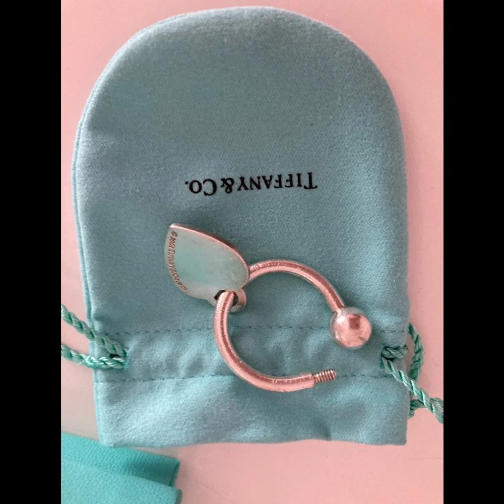 Tiffany Sterling silver vintage heart key ring